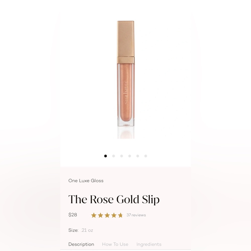 Sara Happ Lipgloss Rose Gold Slip